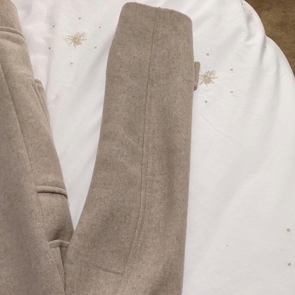 Zara Wool Blend Coat with Faux Fur Hood, Size Small - Picture 13 of 16